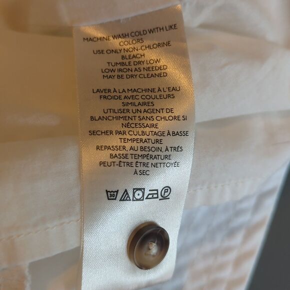 Anthropologie Pilcro Shirt Maxi Dress Womens 6 White Button Down Twill Collared - Picture 7 of 8